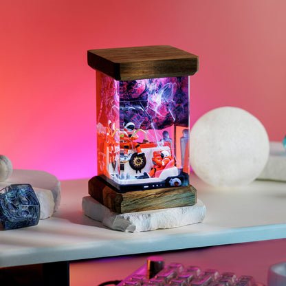 Astronaut on Spaceships Resin Diorama Lamp