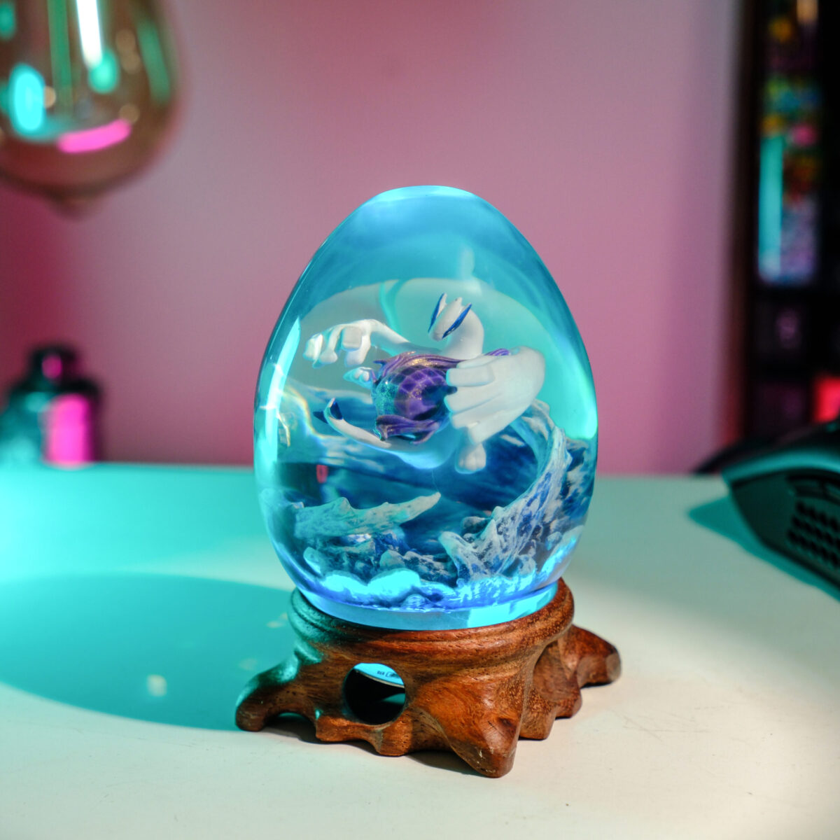 Lugia Pokemon Resin Lamp Egg