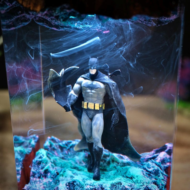 Batman Super Hero Resin Epoxy Lamp