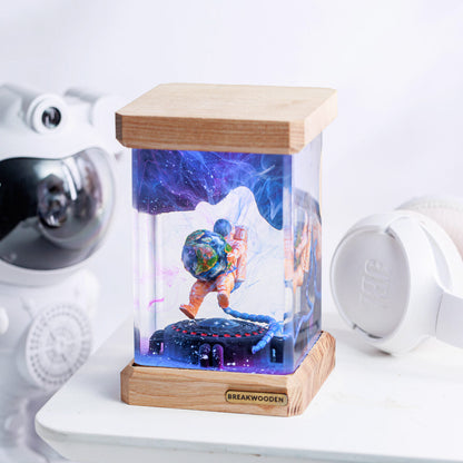 Astronaut Interstellar Resin Epoxy Lamp