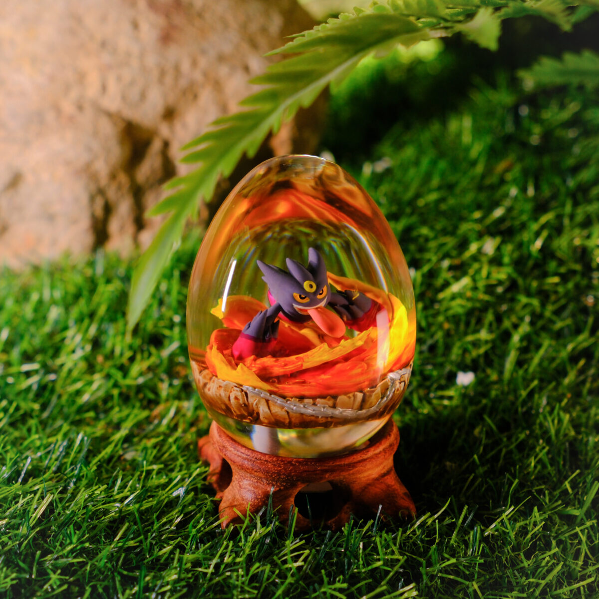 Fire Gengar Pokemon Resin Lamp Egg