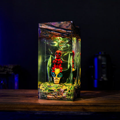 Wolverine Deadpool Funny Night Light Lamp