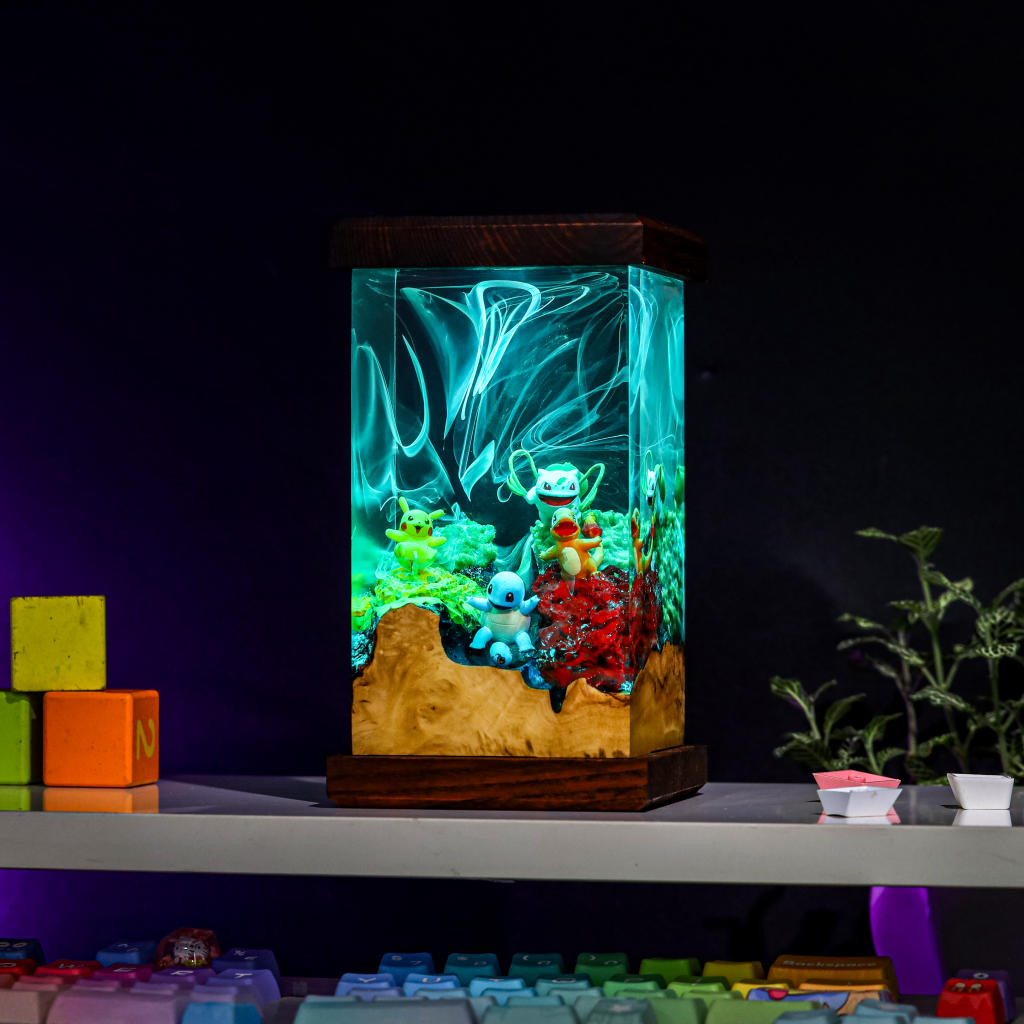 Pokemon Starter Resin Lamp