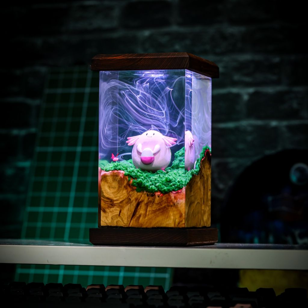 Chansey Pokemon Epoxy Resin Lamp