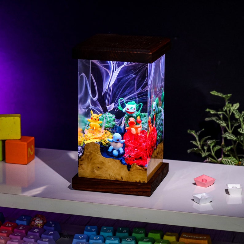 Pokemon Starter World Resin Lamp