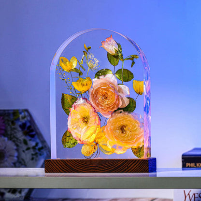 Real Eustoma Flower Night Light