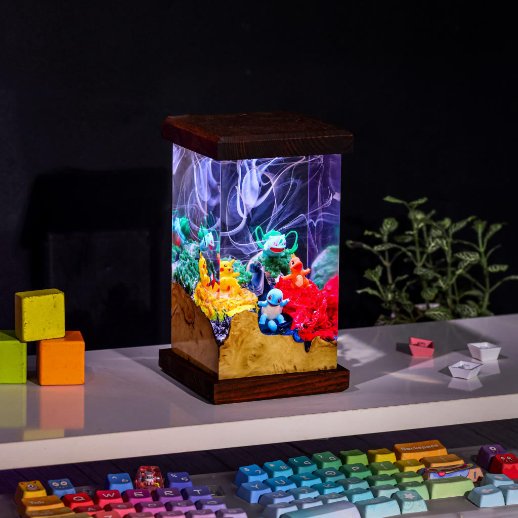 Pokemon Starter Resin Lamp